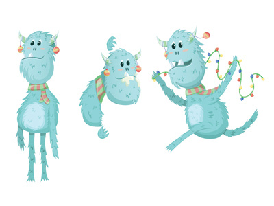 Are You Yeti? character christmas illustration yeti