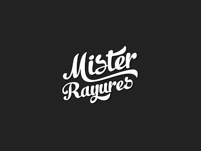 MrRayures logo brand curve logo slim tony typo