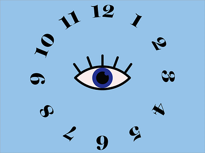 Time Flies By In The Blink Of An Eye aftereffects blink clock design eye graphics time ui
