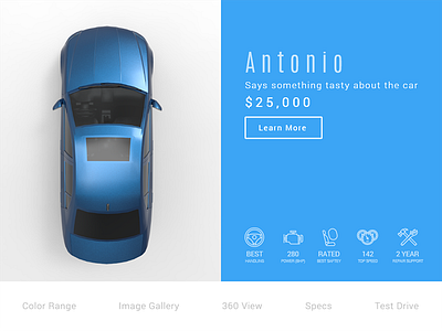 Kiosk Car App blue car car app kiosk kiosk app landscape app minimal modern sleek umajin white