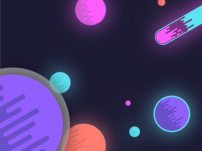 Spacey boi glow illustration planets space space art space design space exploration