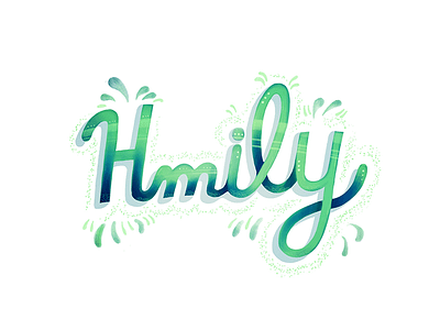 The name of Hmily－Draw by iPad Pro font