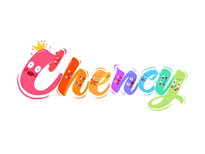 The name of Chency－Draw by iPad Pro font