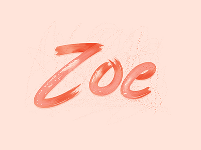 The name of Zoe－Draw by iPad Pro font