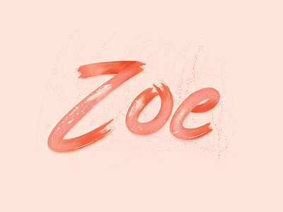 The name of Zoe－Draw by iPad Pro