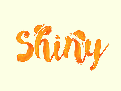 The name of Shiny－Draw by iPad Pro font