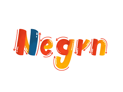 The name of Negrn－Draw by iPad Pro font