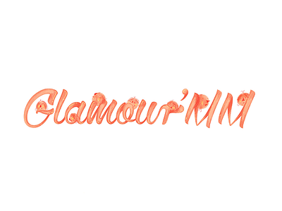 The name of glamour'MM－Draw by iPad Pro font