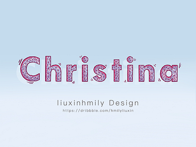 The name for Christina，by iPad Pro font