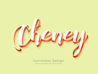 The name for Cheney，by iPad Pro font