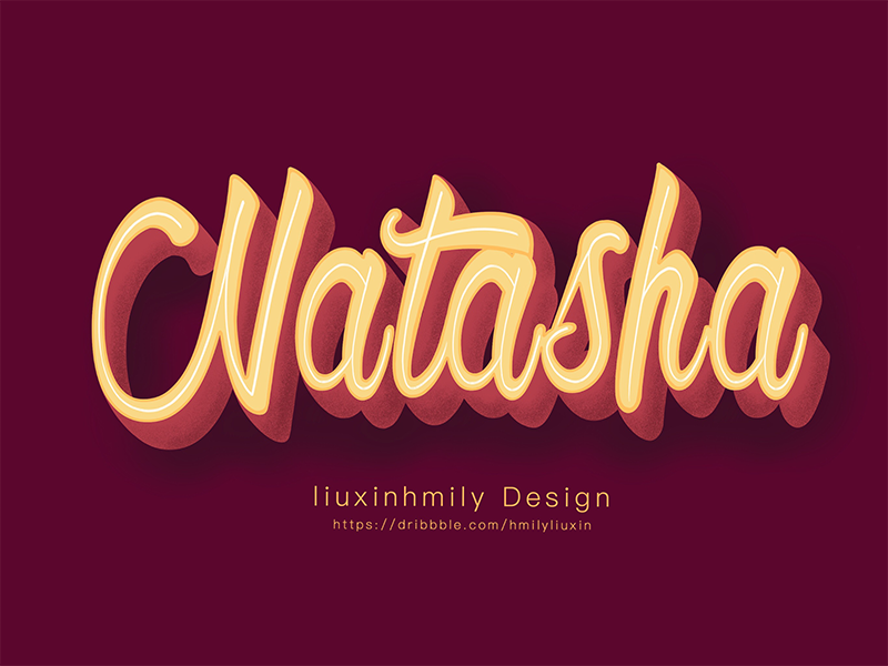 The name for Natasha，by iPad Pro by liuxinhmily on Dribbble