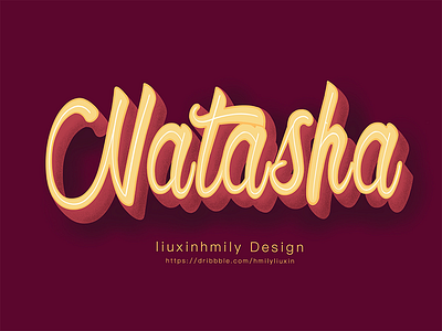 The name for Natasha，by iPad Pro font