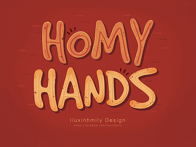 The name for HOMY HANDS，by iPad Pro font