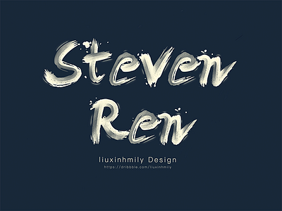 The name for Steven Ren，by iPad Pro font