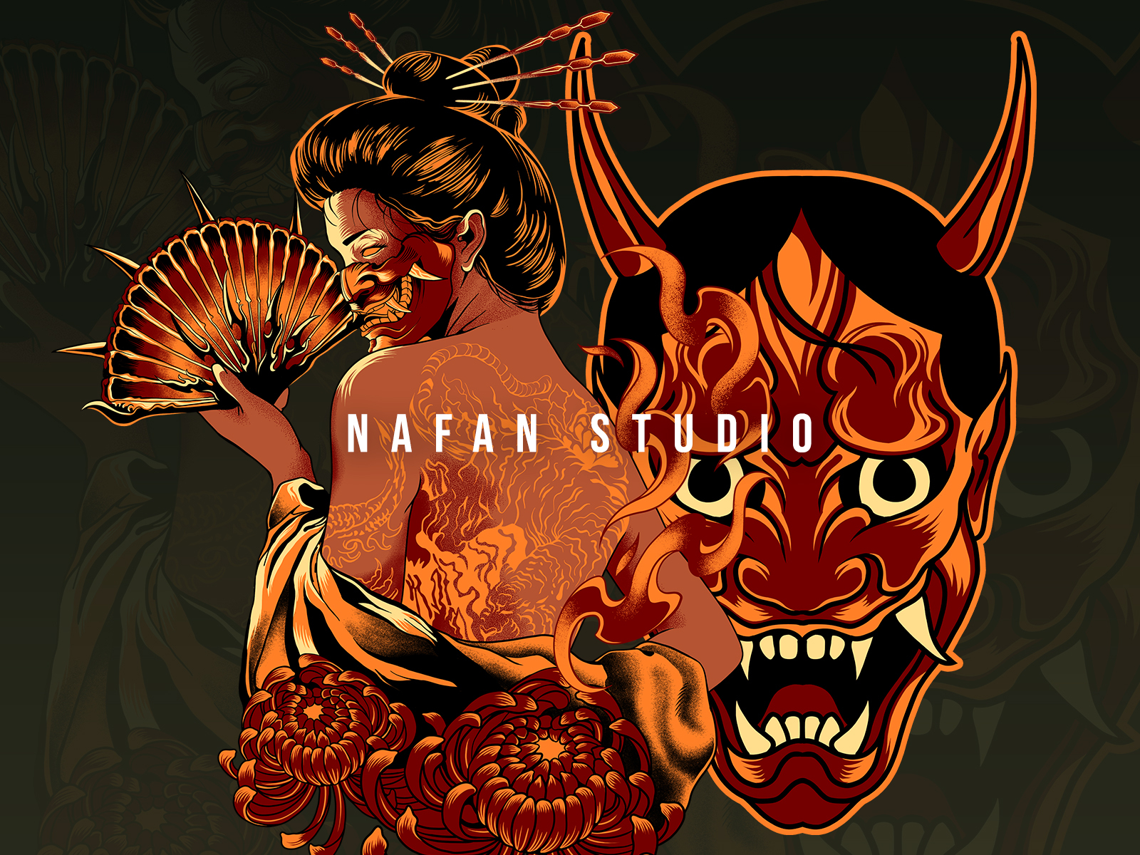 GEISHA MASK by Nafan Studio on Dribbble