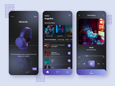 Music App UI Design exploration figma mobile app mobile ui ui uidesign uiux