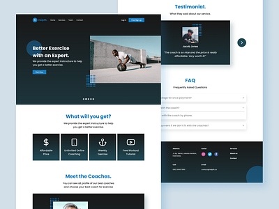 Fitness Coach Landing Page Design