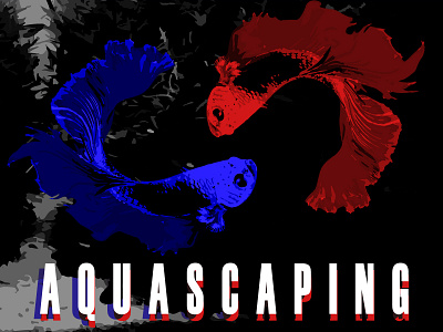 Aquascaping aquascape fish graphic design hobby poster