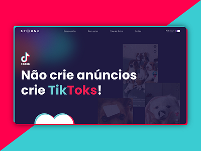 TikTok - Landing Page adobe photoshop e book landing page launch page tiktok