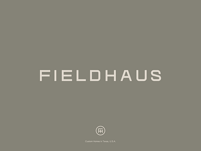 Fieldhaus Branding brand custom type design home interior design logo logomark logotype typography wordmark