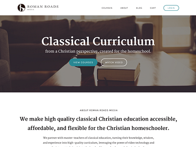 Roman Roads Media Landing Page ecommerce landing page marketing school ui ux wordpress