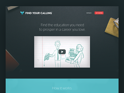 New FYC Home Page branding find your calling focus lab fyc jt grauke ui ux