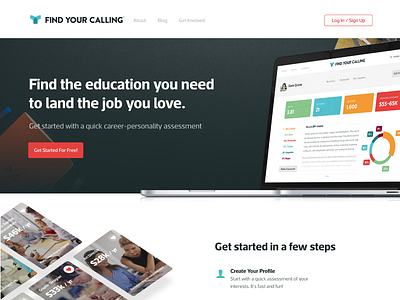 FYC Home Page calling careers data emsi find your calling future fyc ui ux