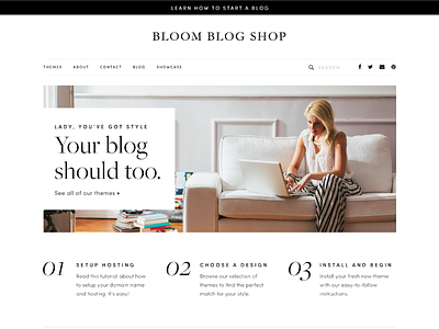 Bloom Blog Shop Redesign bloom blog shop feminine genesis themes ui wordpress