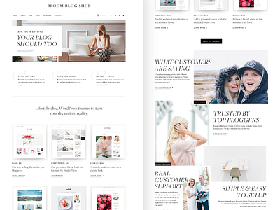 bloomblogshop.com LIVE! black and white bloom blog shop clean feminine genesis grid italics lifestyle chic minimal themes typography wordpress