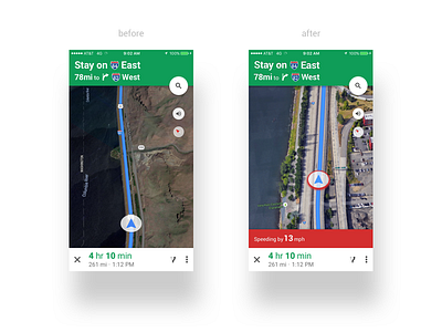 Make It Better: Google Maps google makeitbetter mobile notification product design speeding ui ux