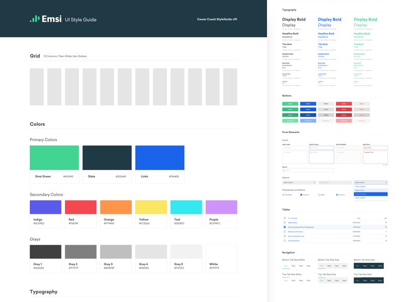 Emsi UI Styleguide in the works by JT Grauke on Dribbble