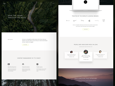 WordPress Theme WIP dark landing page mockup shadow template theme ui ux white wordpress