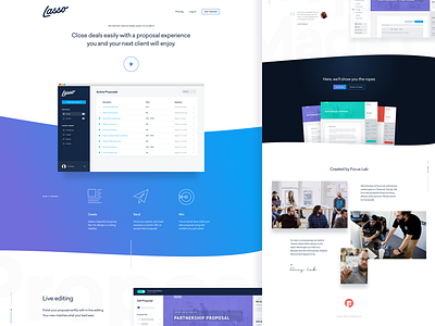 Lasso Home Page Iteration drop shadow gradient grid home page landing page lasso minimal overlap ui ux vertical text whitespace