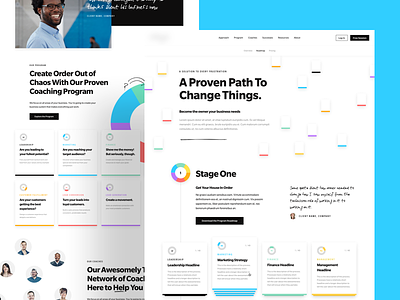 Program Page color hero landing page marketing site typography ui ux