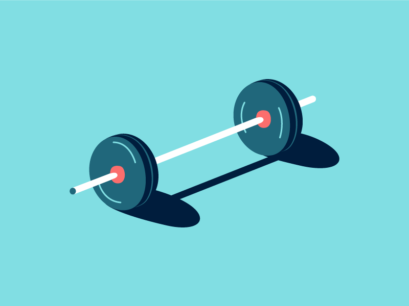 Leg Day Illo bar illo red blue deadlift weights leg day illustration sidecar