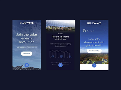 Bluewave Responsive animation branding illustration interaction logo menu mobile photography typography ui website