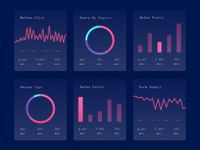 Data Illustration card card style data data visualization glow illustration neon