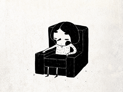 girl in the sofa
