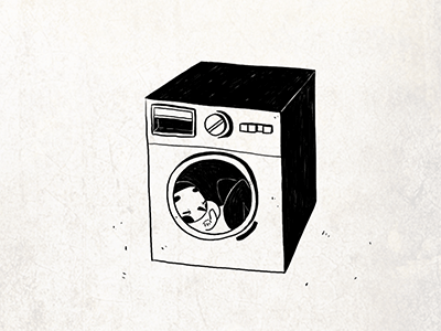 boy in the washer