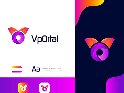 Modern V + O letter Logo design