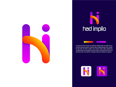 hi-Modern-Logo-Design animation branding design graphic design illustration logo mod modern modern logo design motion graphics simple