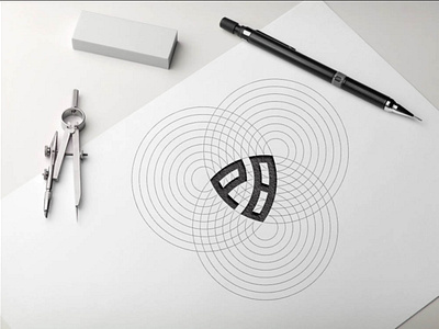 P+B Letter Logo Design 1