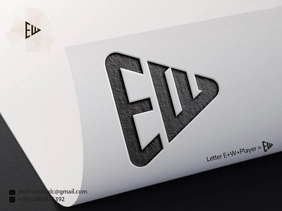 Letter E + W + Player Logo Design branding design logo logodesign modern modern logo design simple ui vector