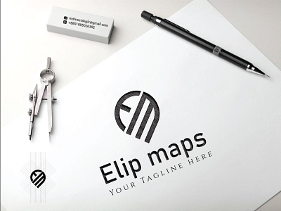 EM-Monogram-Design branding design illustration logo logodesign modern modern logo design simple