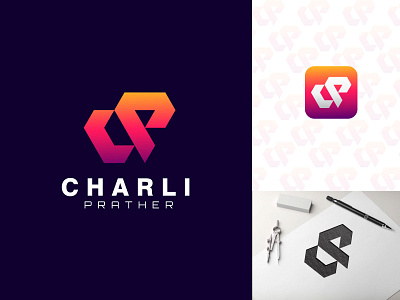 Letter C+P Concept animation branding design designer graphic design illustration letter logo logo logodesign modern modern logo design motion graphics simple vector worad logo