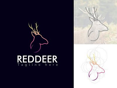 Red Deer 3d animation branding design graphic design illustration logo logodesign modern modern logo design motion graphics reddeer logo simple ui vector