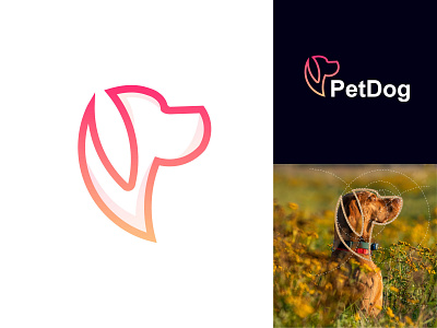 PetDog branding design goldenratio illustration logo logodesign modern modern logo design petdog simple vector