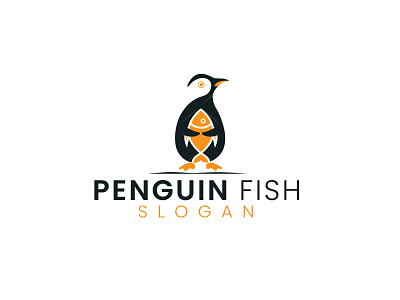 PENGUINFISH Logo animation branding design fish logo graphic design illustration logo logo vector logodesign modern modern logo design motion graphics penguin penguin fish penguin vector sea ocean angler seafish seafood simple vector