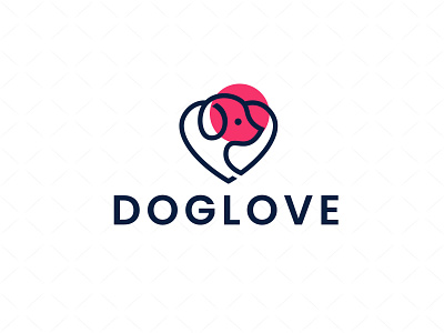 DOGLOVE logo animation branding design doglogo doglove graphic design illustration logo logodesign lovedog lovelogo modern modern logo design motion graphics simple ui vector