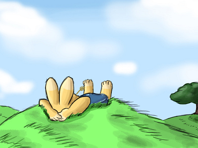 Through the grass - animal adventures week animals illustraion illustration rabbit sketch